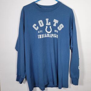 Colts NFL Pullover Sweatshirt AFC South Y2k NFL XL Long Sleeve Blue Size XL